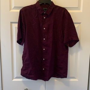 Men’s H&M Maroon Button Dow T-Shirt - L